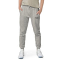 Gray cotton jogger sweatpants with elastic cuffs, perfect unisex sweatpants for cold streets