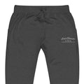 Dark gray unisex sweatpants with embroidered logo from CS Clothing Co for cold streets