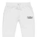 White unisex sweatpants with ColdSneaks branding for Cold Streets clothing collection
