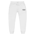 White cotton unisex sweatpants with elastic cuffs from Cold Streets Clothing