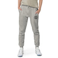 Gray unisex sweatpants with embroidered logo for Cold Streets Clothing collection