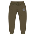 Olive green unisex sweatpants with embroidered logo from Cold Streets Clothing Co