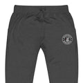 Dark gray unisex sweatpants with embroidered logo patch from CS Clothing Co. 0-WW-4