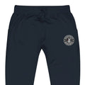 Navy blue unisex sweatpants with embroidered logo patch from CS Clothing Co. 0-WW-4