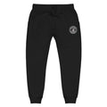 Black unisex sweatpants with embroidered logo patch from CS Clothing Co 0-WW-4