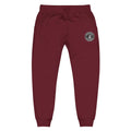Burgundy unisex sweatpants with embroidered logo patch from CS Clothing Co. 0-WW-4