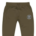 Olive green unisex sweatpants with peace sign patch from CS Clothing Co. 0-WW-6