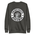 Dark gray sweatshirt with Statue of Liberty logo and Coldstreets Worldwide text