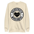 Cream-colored sweatshirt with Coldstreets Worldwide logo, perfect for team royal forest