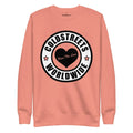 Peach sweatshirt with Coldstreets Worldwide logo, part of the Dusty Rose Team collection