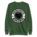 Forest green sweatshirt with Coldstreets Worldwide logo for Team Royal Forest