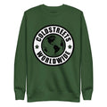 Royal Forest Green sweatshirt with Coldstreets Worldwide logo featuring Earth design