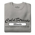 Grey Cold Streets Illinois t-shirt from CS Clothing Co. ideal for the dusty rose team