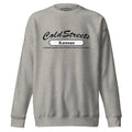 Grey sweatshirt with Cold Streets Kansas text in carbon grey white from CS Clothing Co