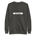 Dark gray sweatshirt with Kentucky text in carbon grey white from CS Clothing Co