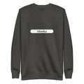 Dark gray sweatshirt with Alaska text, perfect for dusty rose team apparel