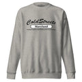 Gray sweatshirt with Cold Streets Maryland text, available in carbon grey white