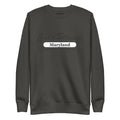 Dark gray sweatshirt with Maryland print, featuring carbon grey and stylish design