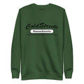 Forest green sweatshirt with ColdStreets Massachusetts design from CS Clothing Co