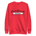 Red sweatshirt with ColdStreets Michigan for dusty rose team style from CS Clothing Co