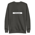 Dark gray sweatshirt featuring Nebraska text, perfect for casual wear in carbon grey white