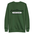 Royal Forest Green sweatshirt featuring ColdStreets North Carolina from CS Clothing Co