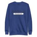 Navy blue sweatshirt with Pennsylvania text for dusty rose team or red team royal fans