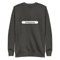 Dark gray Arkansas sweatshirt from CS Clothing Co. in carbon grey white style