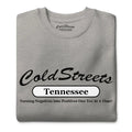 Gray Cold Streets Tennessee t-shirt with motivational slogan for dusty rose team style