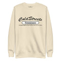 Cream-colored sweatshirt featuring ColdStreets Tennessee for dusty rose team style