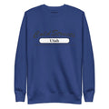 Navy blue Utah sweatshirt from CS Clothing Co in carbon grey white style