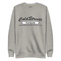 Grey sweatshirt with ColdStreets Vermont design from CS Clothing Co in Carbon Grey White