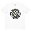 White pre-shrunk ring-spun combed cotton t-shirt with Coldstreets Worldwide logo