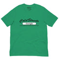 Green t-shirt with Cold Streets Georgia design in pre-shrunk ring-spun combed cotton