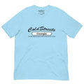 Light blue pre-shrunk ring-spun combed cotton t-shirt with Cold Streets Georgia design