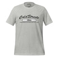 Light gray t-shirt with Cold Streets Ohio print, made from ring-spun combed cotton