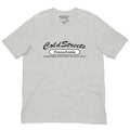 Light gray pre-shrunk ring-spun combed cotton t-shirt with Cold Streets Pennsylvania design