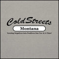 Logo design for ColdStreets Montana with tagline on CS Clothing Co in sport grey dark