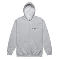 Light gray zip-up hoodie sweatshirt with logo from CS Clothing Co in sport grey dark shade