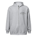 Light gray zip-up hoodie sweatshirt with logo from CS Clothing Co. in Sport Grey Dark