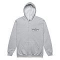 Light gray zip-up hooded sweatshirt with CS Clothing Co. logo, ideal for sport grey outfits