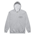 Light gray zip-up hooded sweatshirt with logo from CS Clothing Co in sport grey dark