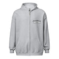 Light gray zip-up hoodie sweatshirt with logo from CS Clothing Co. in sport grey dark