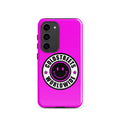 Hot pink phone case for Samsung Galaxy S20, S21, S22 with Coldstreet Worldwide logo