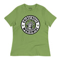 Green pre-shrunk ring-spun combed cotton t-shirt with Statue of Liberty logo and text