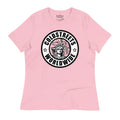 Pink pre-shrunk ring-spun combed cotton t-shirt with Coldstreets Worldwide logo and Statue of Liberty