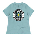 Light blue t-shirt with Goldstreets Worldwide logo in pre-shrunk ring-spun combed cotton