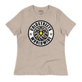 Beige t-shirt featuring Goldstreets Worldwide logo in pre-shrunk ring-spun combed cotton