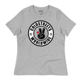 Light gray ring-spun combed cotton t-shirt with black and white peace logo, CS Clothing Co