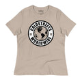 Beige t-shirt in Heather Prism Natural with Coldstreets Worldwide logo on ring-spun cotton